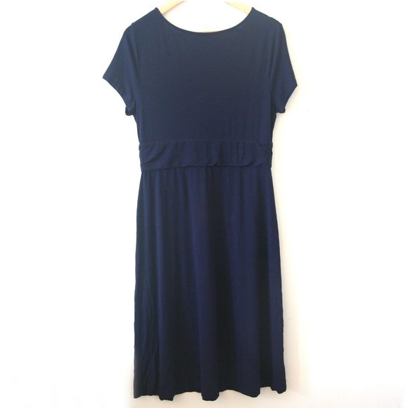 Size M - TALBOTS Women's Navy Blue Stretch Shift Casual Dress - Picture 3 of 4